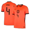 VIRGIL #4 Netherlands Home Soccer Jersey World Cup 2026 Orange - gojersey