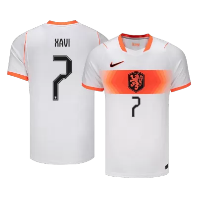 XAVI #7 Netherlands Away Soccer Jersey World Cup 2026 White - gojersey