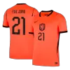 F.DE JONG #21 Netherlands Home Soccer Jersey World Cup 2026 Orange - gojersey
