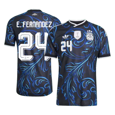 Argentina E. FERNÁNDEZ #24 Away Soccer Jersey Authentic 2026 - gojersey