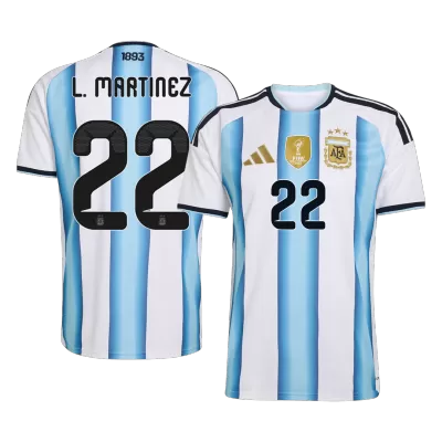L.MARTÍNEZ #22 Argentina Home Soccer Jersey World Cup 2026 Blue&White - gojersey