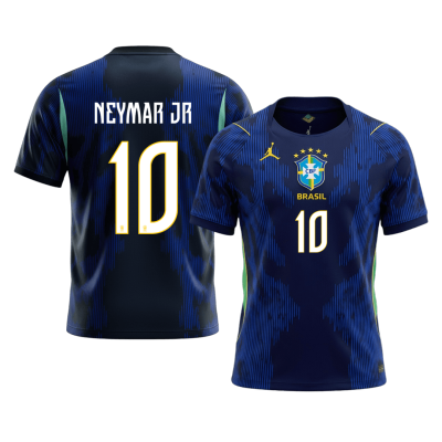 NEYMAR JR. #10 Brazil Away Soccer Jersey World Cup 2026 Navy - gojersey