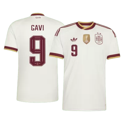 GAVI #9 Spain Champion Edition Away Soccer Jersey World Cup 2026 White - gojersey