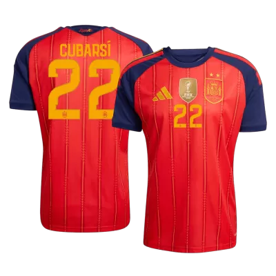 CUBARSÍ #22 Spain Champion Edition Home Soccer Jersey World Cup 2026 Red - gojersey