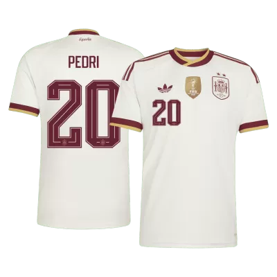 PEDRI #20 Spain Champion Edition Away Soccer Jersey World Cup 2026 White - gojersey