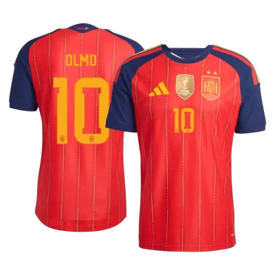 Spain OLMO #10 Home Soccer Jersey Authentic 2026 - gojersey