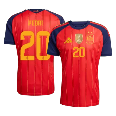PEDRI #20 Spain Champion Edition Home Soccer Jersey World Cup 2026 Red - gojersey