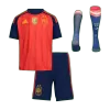 Kid's Spain Champion Edition Home Soccer Jersey Kit(Jersey+Shorts+Socks) World Cup 2026 Red - gojersey