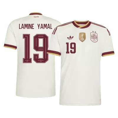 LAMINE YAMAL #19 Spain Champion Edition Away Soccer Jersey World Cup 2026 White - gojersey