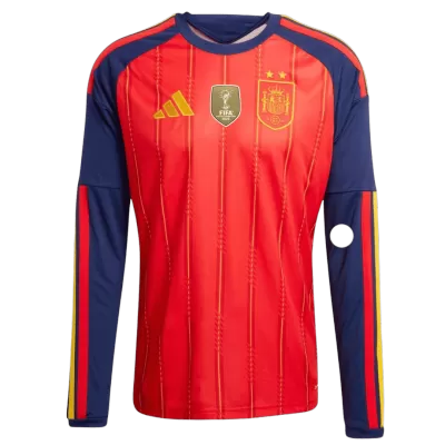 Spain Long Sleeve Home Soccer Jersey 2026 - gojersey