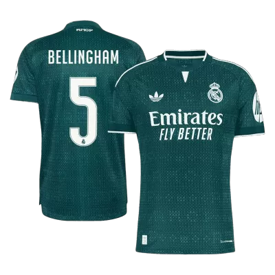 BELLINGHAM #5 Player Version Real Madrid Away Soccer Jersey 2026/27 Green - gojersey