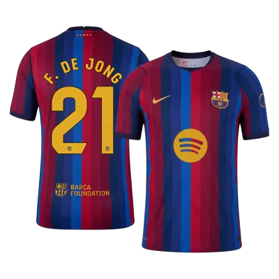 F. DE JONG #21 Men Player Version Barcelona Home Soccer Jersey 2026/27 Red&Blue - gojersey
