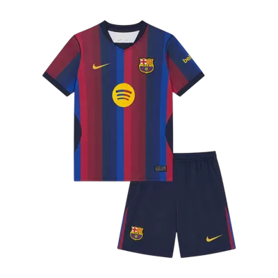 Kids Barcelona Home Soccer Jersey Kit (Jersey+Shorts) 2026/27 Red&Blue - gojersey