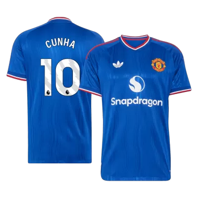 CUNHA #10 Player Version Manchester United Away Soccer Jersey 2026/27 Blue - gojersey