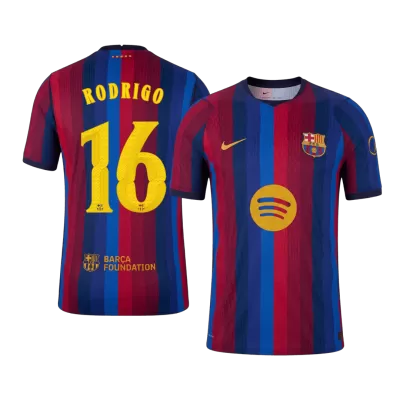 RODRIGO #16 Men Player Version Barcelona Home Soccer Jersey 2026/27 Red&Blue - UCL - gojersey