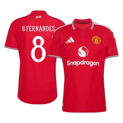 B. FERNANDES #8 Player Version 26/27 Manchester United Home Soccer Jersey Red - UCL - gojersey