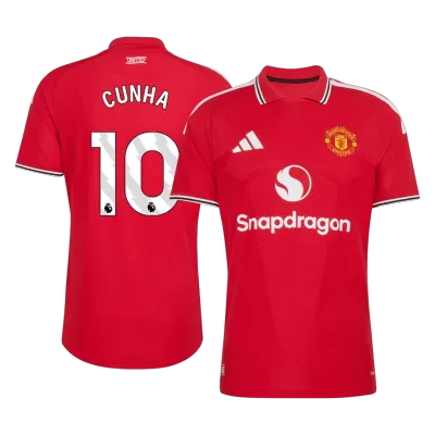 CUNHA #10 Player Version 26/27 Manchester United Home Soccer Jersey Red - gojersey