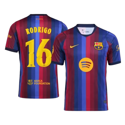Barcelona RODRIGO #16 Home Soccer Jersey 2026/27 - UCL Edition - gojersey