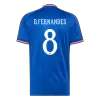 B. FERNANDES #8 Player Version Manchester United Away Soccer Jersey 2026/27 Blue - UCL - gojersey
