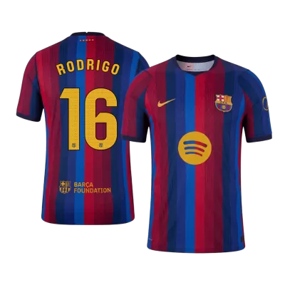 RODRIGO #16 Men Player Version Barcelona Home Soccer Jersey 2026/27 Red&Blue - gojersey