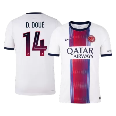D. DOUÉ #14 Player Version PSG Away Soccer Jersey 2026/27 White - gojersey