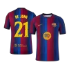 F. DE JONG #21 Men Player Version Barcelona Home Soccer Jersey 2026/27 Red&Blue - UCL - gojersey