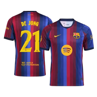 Barcelona F. DE JONG #21 Home Soccer Jersey 2026/27 - UCL Edition - gojersey