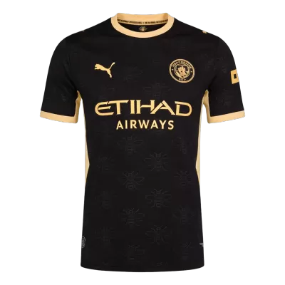 Player Version Manchester City Away Soccer Jersey 2026/27 Black - gojersey