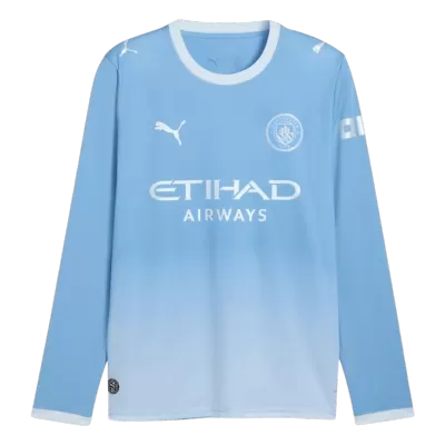 Manchester City Long Sleeve Home Soccer Jersey 2026/27 - gojersey