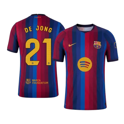 F. DE JONG #21 Men Player Version Barcelona Home Soccer Jersey 2026/27 Red&Blue - gojersey