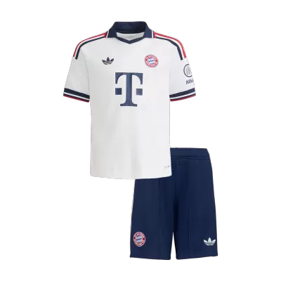 Kids Bayern Munich Away Soccer Jersey Kit (Jersey+Shorts) 2026/27 White - gojersey
