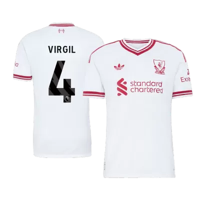 VIRGIL #4 Player Version Liverpool Away Soccer Jersey 2026/27 White - gojersey