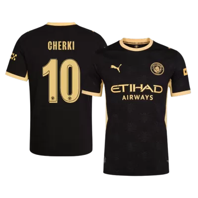 CHERKI #10 Player Version Manchester City Away Soccer Jersey 2026/27 Black - UCL - gojersey