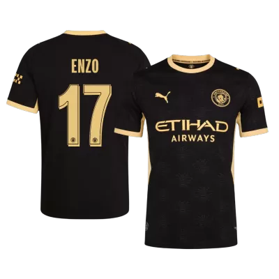 ENZO #17 Player Version Manchester City Away Soccer Jersey 2026/27 Black - UCL - gojersey