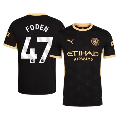 FODEN #47 Player Version Manchester City Away Soccer Jersey 2026/27 Black - gojersey
