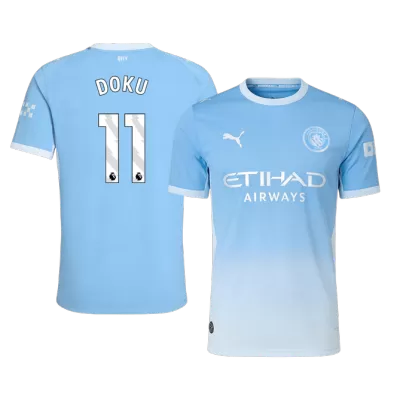 DOKU #11 Player Version Manchester City Home Soccer Jersey 2026/27 Blue - gojersey