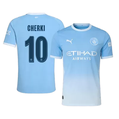 CHERKI #10 Player Version Manchester City Home Soccer Jersey 2026/27 Blue - UCL - gojersey