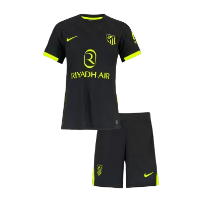 Kids Atletico Madrid Away Soccer Jersey Kit (Jersey+Shorts) 2026/27 Black - gojersey