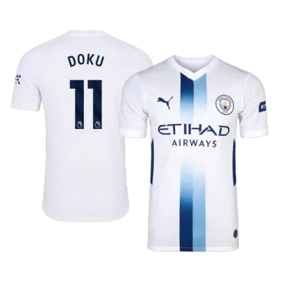 DOKU #11 Player Version Manchester City Third Soccer Jersey 2026/27 White - gojersey
