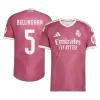 BELLINGHAM #5 Player Version Real Madrid Third Soccer Jersey 2026/27 Pink - gojersey