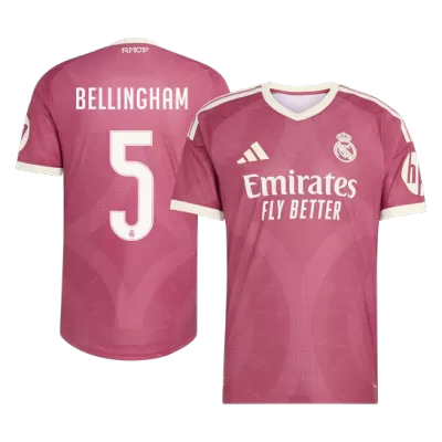 BELLINGHAM #5 Player Version Real Madrid Third Soccer Jersey 2026/27 Pink - gojersey