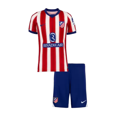 Kids Atletico Madrid Home Soccer Jersey Kit (Jersey+Shorts) 2026/27 Red&White - gojersey