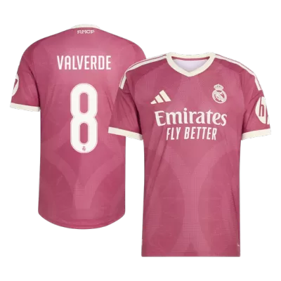 VALVERDE #8 Player Version Real Madrid Third Soccer Jersey 2026/27 Pink - gojersey