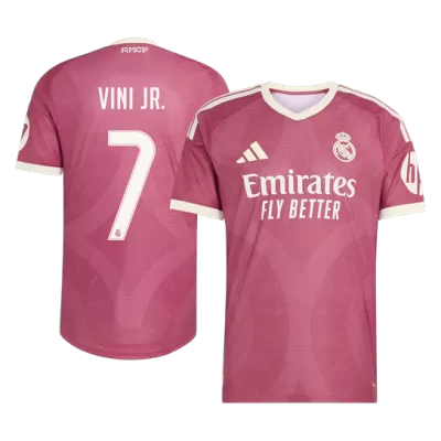 VINI JR. #7 Player Version Real Madrid Third Soccer Jersey 2026/27 Pink - gojersey