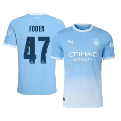 FODEN #47 Player Version Manchester City Home Soccer Jersey 2026/27 Blue - UCL - gojersey