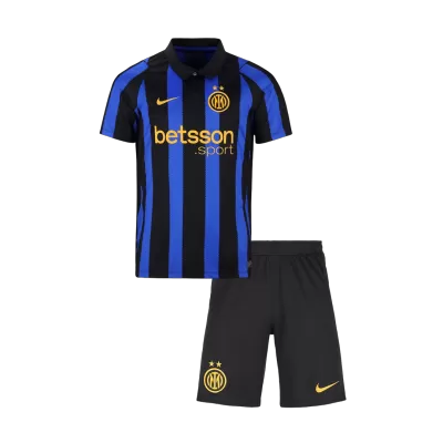 Kids Inter Milan Home Soccer Jersey Kit (Jersey+Shorts) 2026/27 Blue&Black - gojersey