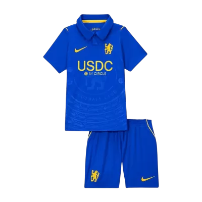 Kids Chelsea Home Soccer Jersey Kit (Jersey+Shorts) 2026/27 Blue - gojersey
