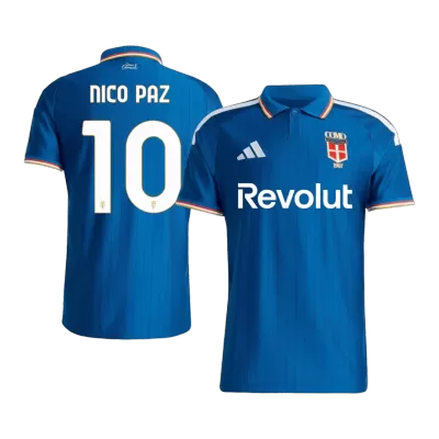 Nico Paz #10 Como 1907 Home Soccer Jersey 2026/27 Blue - gojersey