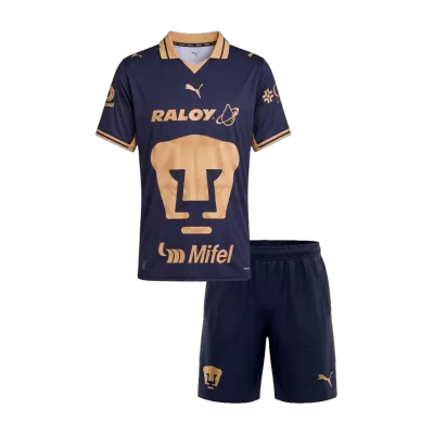 Kids Pumas UNAM Home Soccer Jersey Kit (Jersey+Shorts) 2026/27 Navy - gojersey