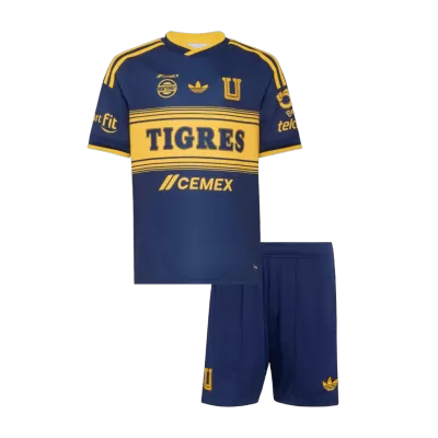 Kids Tigres UANL Away Soccer Jersey Kit (Jersey+Shorts) 2026/27 Navy - gojersey